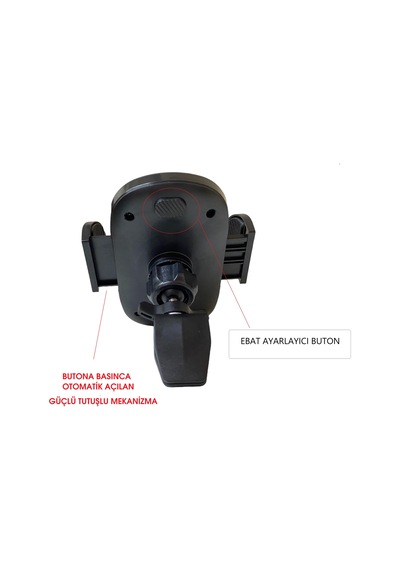 Sp-44 Oto Araç Telefon Tutucu 360 Havalandırmaya Izgaraya Giren
