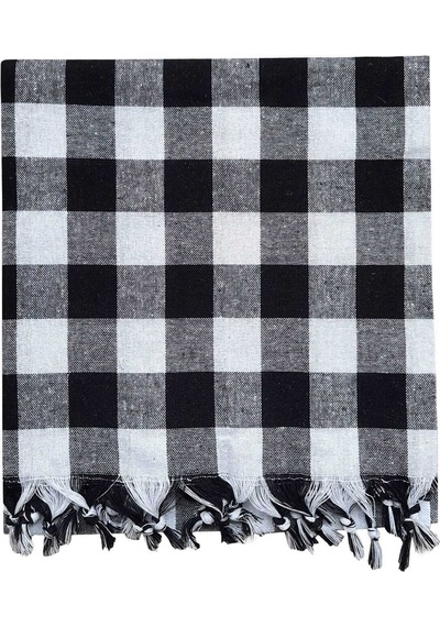 150x150 Cm Kareli Yer Sofra Bezi Piknik Masa Örtüsü Saçaklı Renkli