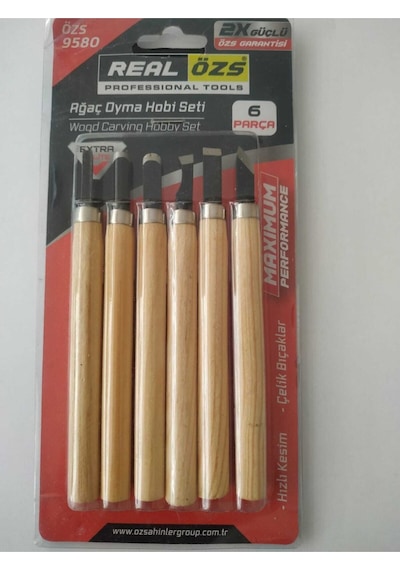 Realözs Ağaç Oyma Hobi Seti 6 Parça