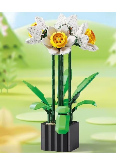 Toysan Flowers Nergis Çiçeği Yapı Blok Seti 838 Parça 10111
