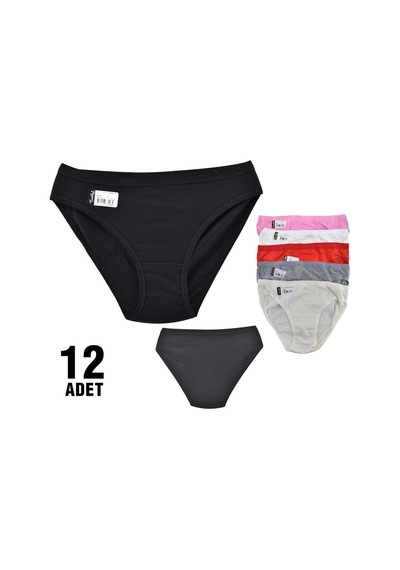Tutku 12 'li Nevra Bayan Bikini Külot Kombin 0531 Çok Renkli