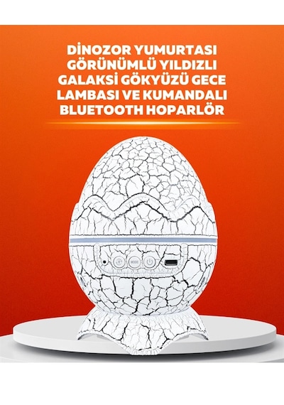 Dinozor Yumurtası Tasarımlı Projektörlü Gece Lambası Çok Renkli 80633591