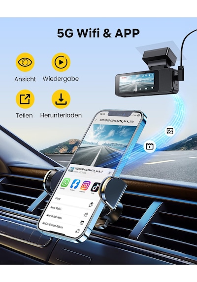 Gku Dashcam Araba Ön Arka, 4k/2.5k Dokunmatik Ekranlı 3,18 İnç, Gps 5g Wi-fi Araç Kamerası, Çift Araç Kamerası, 64gb Sd Kart, Park İzleme, Wdr, 170 Geniş Açı, G-sensörü, Döngü Kayıt, Maks. 256gb Gku Dashcam Araba Ön Arka, 4k/2.5k Dokunmatik Ekranlı 3,18 İnç, Gps 5g Wi-fi Araç Kamerası, Çift Araç Kamerası, 64gb Sd Kart, Park İzleme, Wdr, 170 Geniş Açı, G-sensörü, Döngü Kayıt, Maks. 256gb