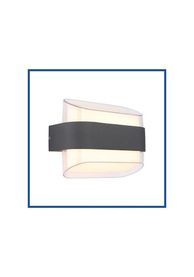12 Watt Gün Işığı Ledli Dış Mekan, Balkon, Bahçe, Duvar, Teras, Kamelya, Veranda Apliği, Led Armatür Siyah