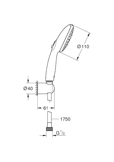 Grohe Tempesta 110 El Duşu Seti 3 Akışlı Rain,jet,masaj - 27849003 Gümüş