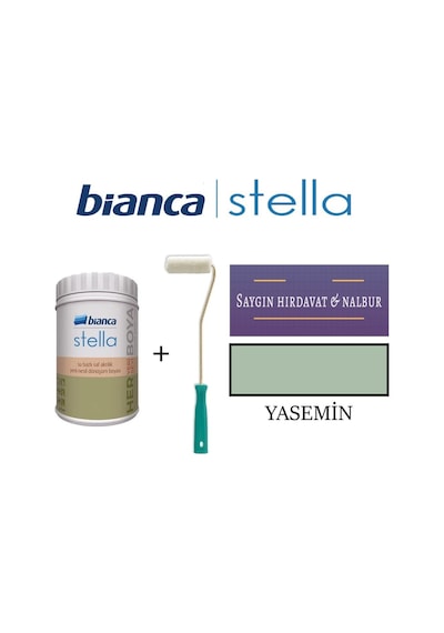 Stella Su Bazlı Akrilik Boya + Dekor Kadife Parmak Rulo Diğer