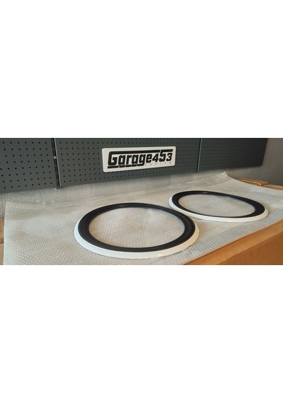 15 İnç Lastik Yanağı Takımı Siyah Beyaz Garage453