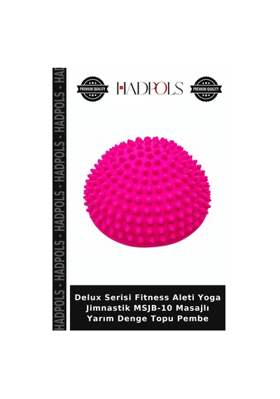 Delux Serisi Fitness Aleti Yoga Jimnastik Msjb-10 Masajlı Yarım Denge Topu Pembe