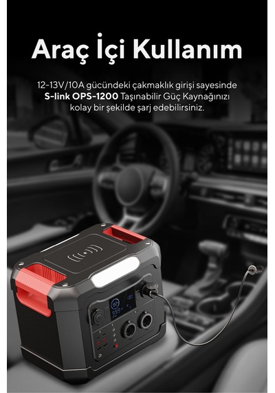 S-Link Ops1200 1200w 300000mah 1080wh Led Lambalı Saf Sinüs Multi