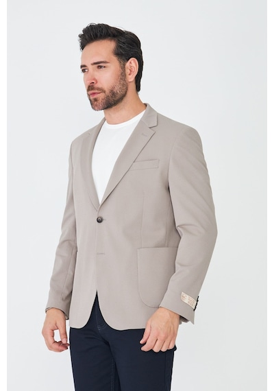 Bej Slim Fit Erkek Blazer Ceket