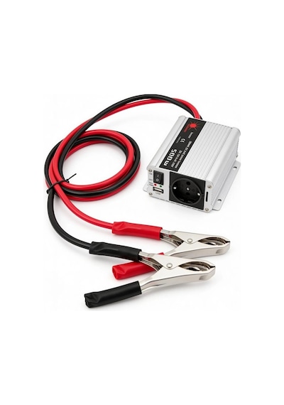 12v Dc Akü İçin 500w 220v Ac Çıkışlı Usb Portlu Fanlı Güç İnverteri Taşınabilir Araç Karavan