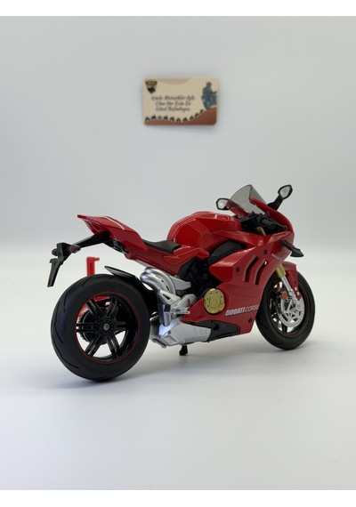 Ducati Panigale V4 Corse 1:10 Ölçek Sesli Işıklı Alloy Model Motosiklet Kırmızı Diecast