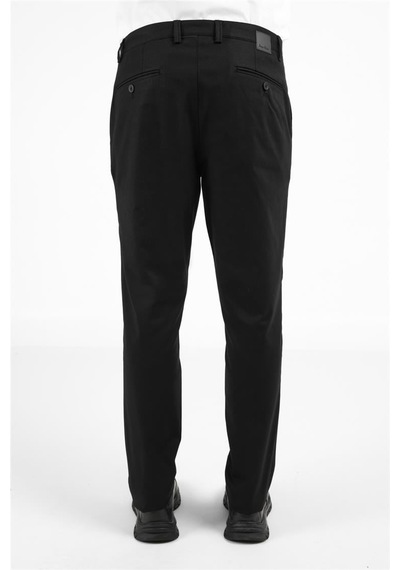 İmza Siyah Yan Cep Düz Paça Pamuklu Comfort Fit Chino Casual Pantolon 1003255167 Siyah