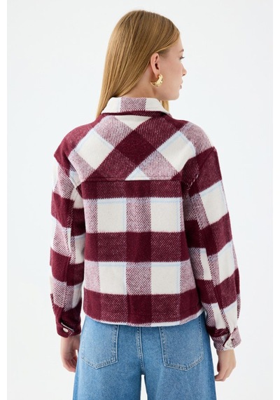 Regular Fit Kadın Gömlek U.kol Burgundy