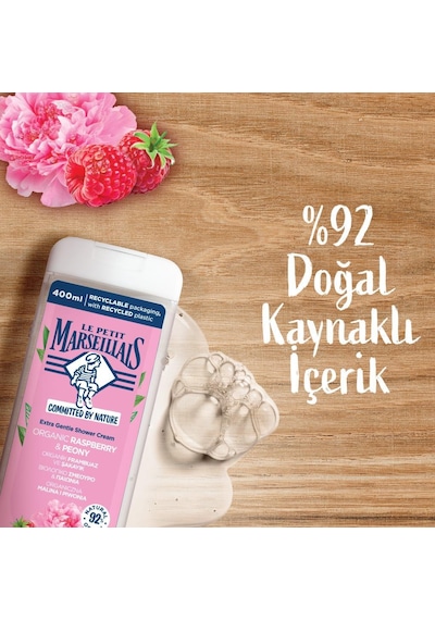 Le Petit Marseillais Frambuaz ve Şakayık Banyo ve Duş Jeli 2 x 400 ML