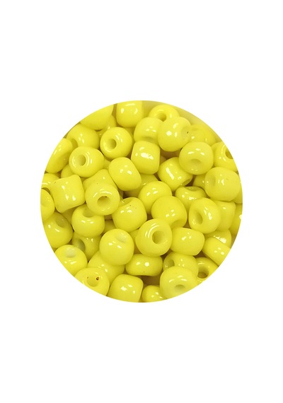 Dökme Cam Kum Boncuk Büyük Boy 6/0 4 Mm - 60 Gram - Sarı - Bnc126