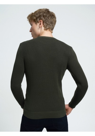 Regular Fit Erkek Kazak Haki