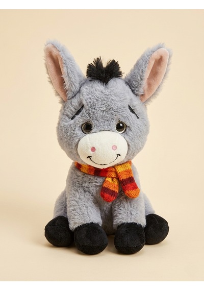 Peluş Sesli Eşek Gri 30 Cm