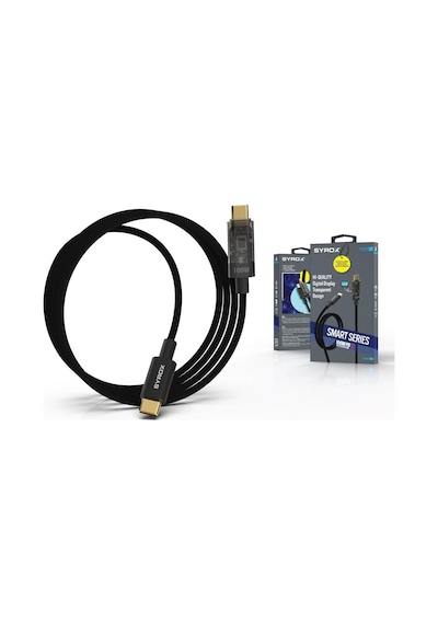 Syrox C141tt 100w Digital Göstergeli Şeffaf Başlık Tasarim Hasir Type-c To Type-c Ultra Hızlı Şarj & Data Kablosu