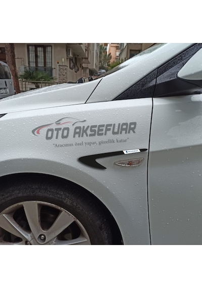 Peugeot 308 Çamurluk Venti Sağ - Sol Parlak Siyah Logolu