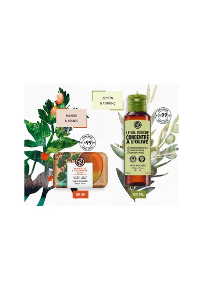 Canlandırıcı Zeytin-turunç Ve Mango Esintili Duş Ve Bakım Seti - Duş Jeli 100ml + Katı Sabun 80 Gr Diğer