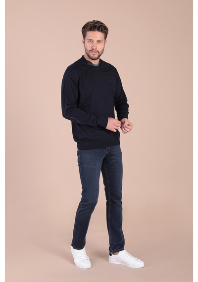Ferraro Bisiklet Yaka Superfine Yün Kazak - Lacivert Lacivert (490433138) Lacivert