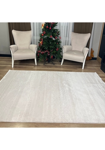 Apex Azur 6521 Bej Modern Makina Halısı Bej