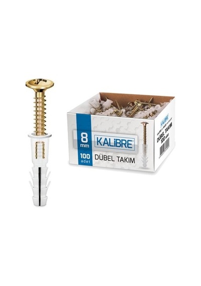 8 Mm Kalibre Dübel Takımı 100 Adet Çeşitli Uygulamalar İçin