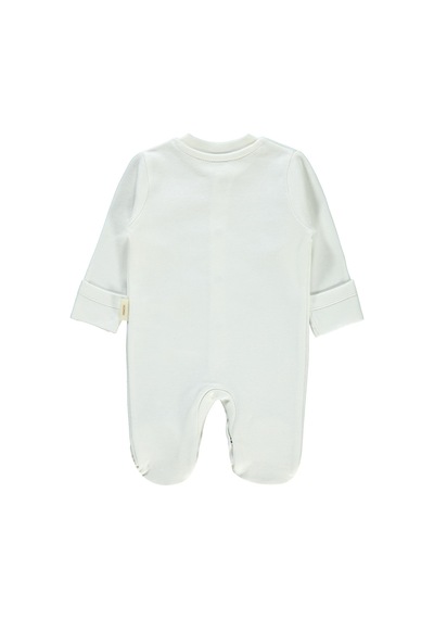 Civil Baby Prematüre Organik Patikli Tulum Ekru
