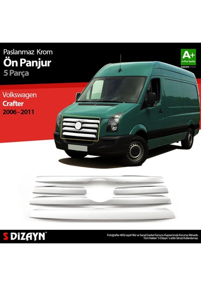 S-Dizayn Vw Crafter Krom Ön Panjur 5 Prç 2006-2011