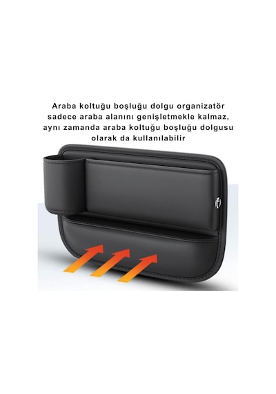 Polham Deri Araç İçi Ön Koltuk Yanı Saklama Kutusu, Telefon, Cüzdan, Bardak Tutucu Düzenleyici Organizer