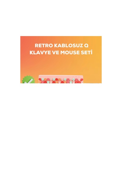 Renkli Tuş Takımlı Klavye 3 Cihaz Bağlantısı, Medya Kısayol Tuşları