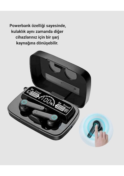Powerbank Özellikli Bluetooth Kulaklık Oyun Modlu, Uzun Pil Ömürlü, Ergonomik Tasarım