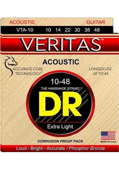 Dr Vta-10 Veritas Akustik Gitar Teli Extra Light 10-48