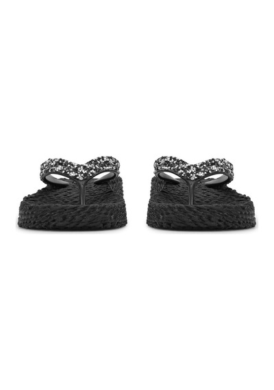 Ilse Jacobsen Black Cheerful15 - Siyah Platformlu Parmak Arası Terlik-8002 Siyah