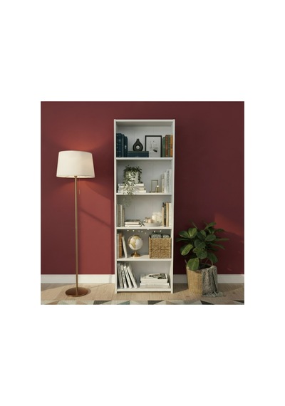 Alya K01 Kitaplık, Ofis Dolabı, 5 Raflı, Beyaz - 939617396 Beyaz