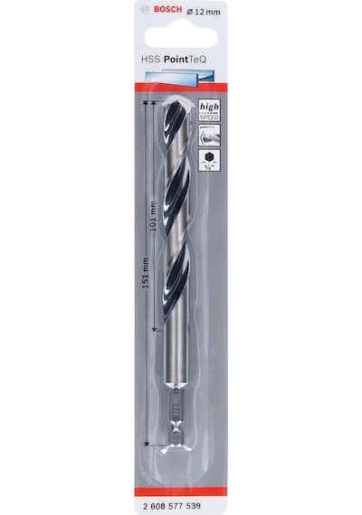 PoinTeQ 12mm 1/4 Adap. Metal Matkap Ucu 1'li 2608577539 Bosch