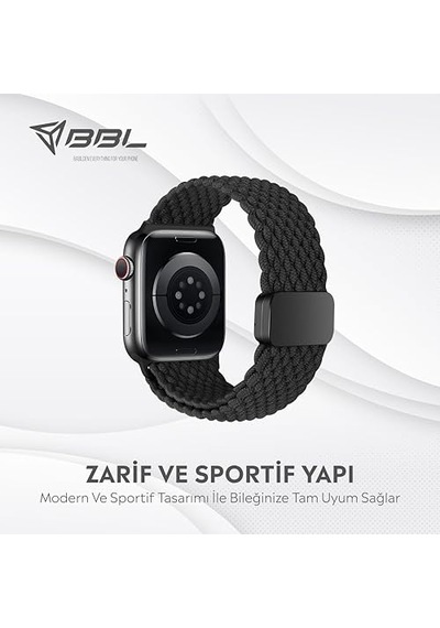 Ayrex Apple Watch Series Se/11/10/9/8/7/6/5/4/3 İle Uyumlu Kumaş Kordon 46mm/45mm/44mm, Series 10 42mm/41mm/40mm/38mm