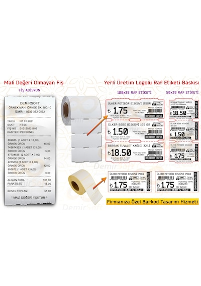 Demirsoft Market Mağaza Barkodlu Satış Sistemi Para Çekmeceli