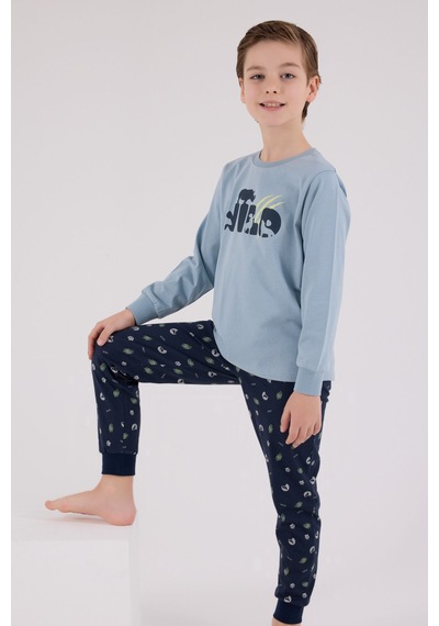Rolypoly Erkek Çocuk Yeşil Pijama Takımı Rp3683-c-v2