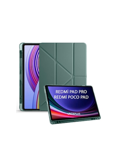 Xiaomi Redmi Pad Pro / Poco Pad 12.1inç Kılıf Kalem Bölmeli Trifolding Case Düz Redmi Pad Değildir Kılıf