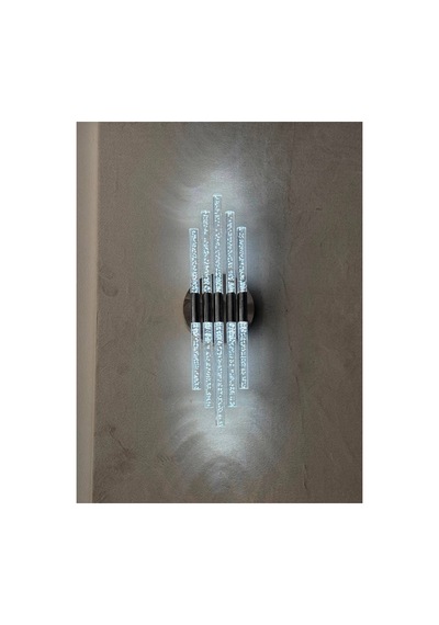 Bhbackhome Aura Medium 39 Cm Modern Tasarım Led Aplik - Duvar Lambası - Gümüş - Beyaz Led Gümüş Beyaz Led