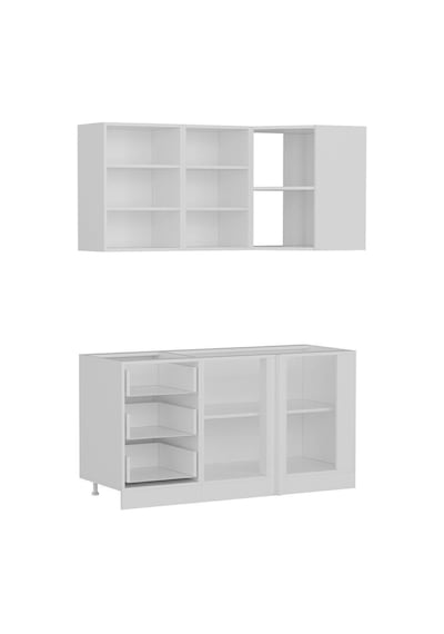 Minar 155cm Köşe Mutfak Dolabı - Beyaz K155-b2