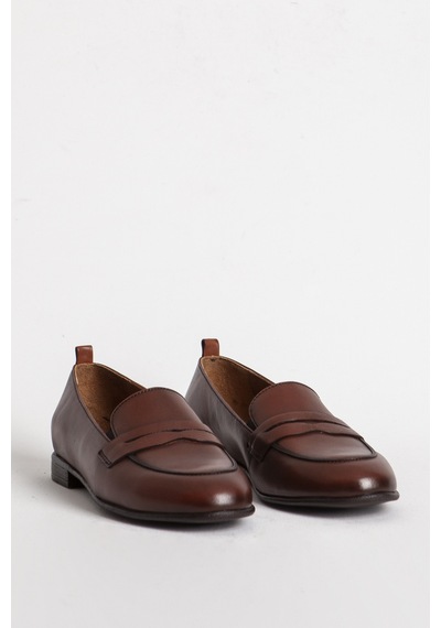 Dericlub Kadın Gerçek Deri Loafer Br 04037 Taba