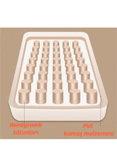 Shufa Şişme Kendinden Elektrikli Pompalı Yatak 152x198x40 Cm Krem