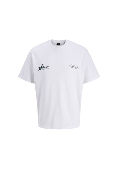 Jack & Jones Erkek Gögüs Ve Sirt Baskili Tisört - Athletico Bright White