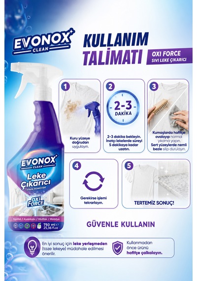 Clean Oxi Force Sıvı Leke Çıkarıcı 750 Ml