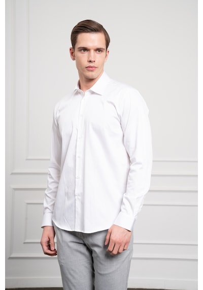Morven Erkek Beyaz Pamuk Trend Slim Fit Dar Kesim Gömlek 25mc004024600 Beyaz Beyaz