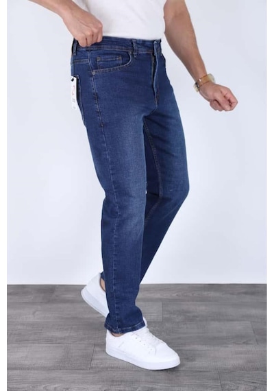 Blayn Jeans Erkek Regular Kalıp Likralı Esnek Kot Pantolon Lacivert
