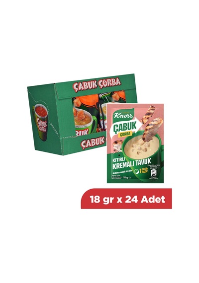Knorr Çabuk Çorba Kıtırlı Kremalı Tavuk 18 Gr X 24 Adet